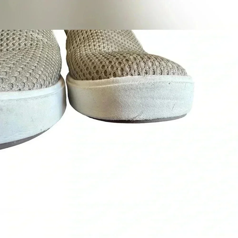 Olukai Pehuea Clay Khaki Green Perforated Textile Round Toe Slip On Sneakers